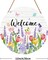 12x12" Welcome Spring Tulip Flower Wooden Door Sign – Front Door, Wall & Porch Hanging Decor for Indoor & Outdoor Summer Home, Yard, Garden